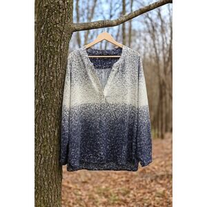 Rose & Olive 3X Ombre Blouse | Flowy Boho Chic Tunic Top‎ Plus Size